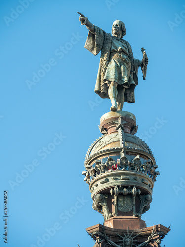 The Columbus Monument (or Mirador de Colón) is a 60 m tall monument to Christopher Columbus Barcelona, , Spain. It was constructed in honor of Columbus' first voyage to the Americas.