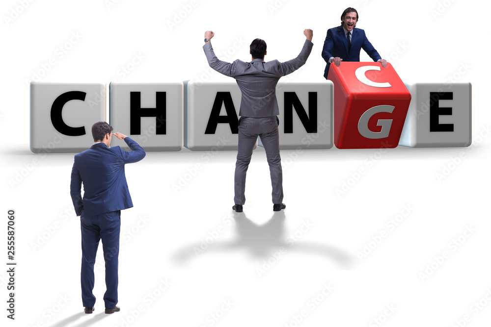 Businessman in change and chance concept Businessman in change and chance concept