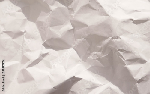 Crumpled paper texture. Copy space