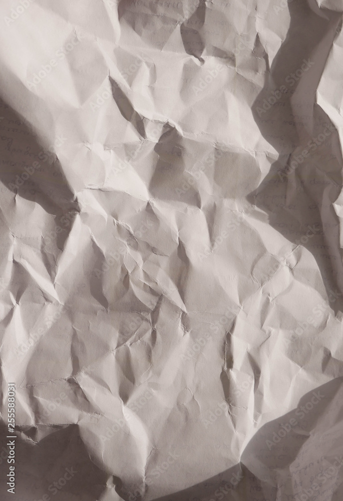 Obraz premium Crumpled white paper texture 
