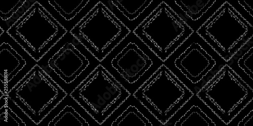Liana pattern on black background. Foliage decor wallpaper.
