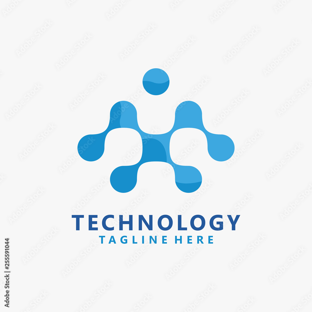 Abstract tech connect logo design Abstract tech connect logo design