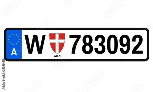 Austria car plate design