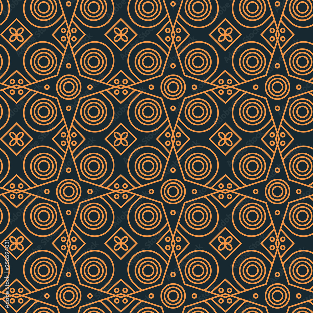 Abstract line art eastern pattern