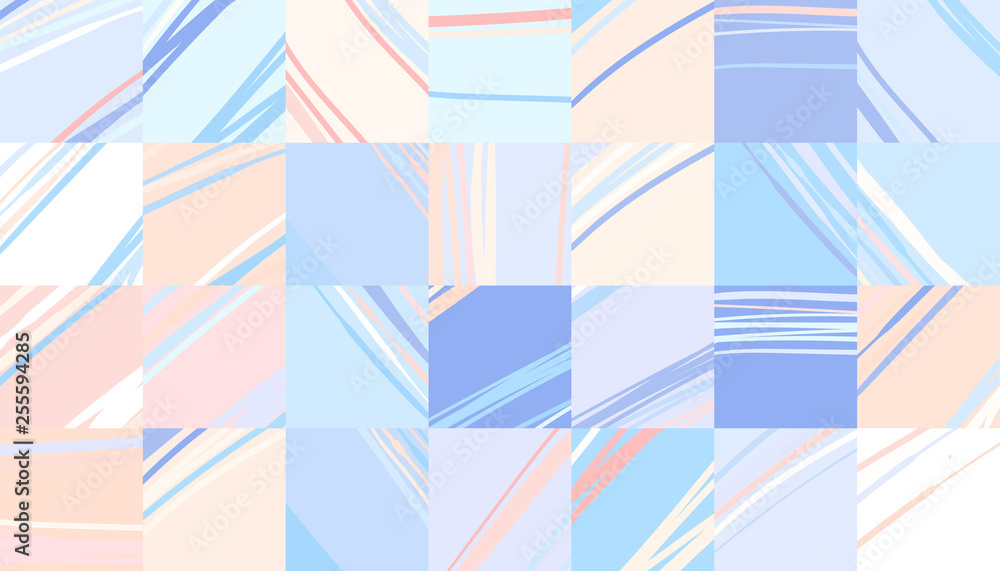 Fototapeta premium Vector Seamless surface geometric pattern design with color modern lines