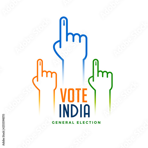 hand with voting sign for election