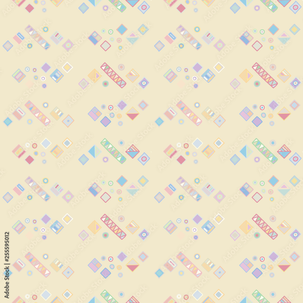 Seamless vector pattern. geometrical background with hand drawn decorative tribal elements. Print with ethnic, folk, traditional motifs. Graphic geometric illustration for wrapping, wallpaper, fabric Seamless vector pattern. geometrical background with hand drawn decorative tribal elements. Print with ethnic, folk, traditional motifs. Graphic geometric illustration for wrapping, wallpaper, fabric