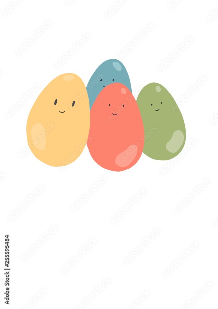 colorful easter eggs cute cartoon colorful easter eggs cute cartoon