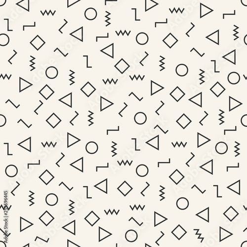 Vector modern abstract geometry memphis pattern.Colour seamless geometric background . Subtle pillow and bed sheet minimal design. Creative art deco. Hipster fashion print. Vector illustration EPS10.