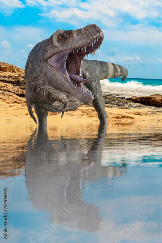 Tyrannosaurus on the water calling others © DM7
