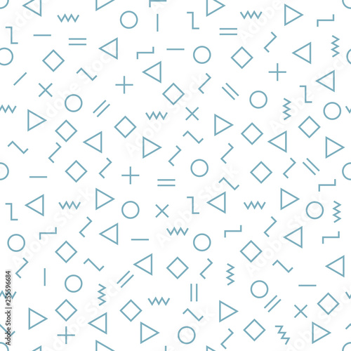 Vector modern abstract geometry memphis pattern.Colour seamless geometric background . Subtle pillow and bed sheet minimal design. Creative art deco. Hipster fashion print. Vector illustration EPS10.