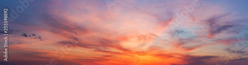 Leinwand Poster Colorful sunset twilight sky