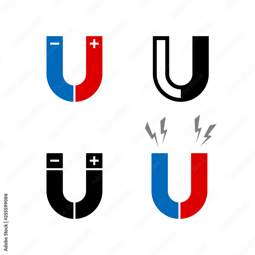 Magnet set of icons. Different styles and color. Magnet set of icons. Different styles and color.