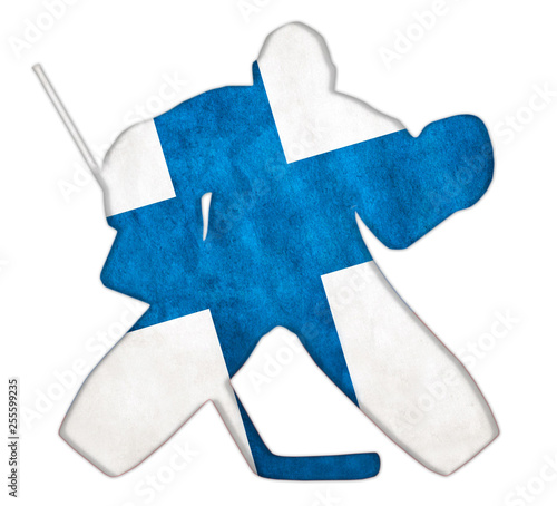 Canvas Print Illustration Finland hockey concept