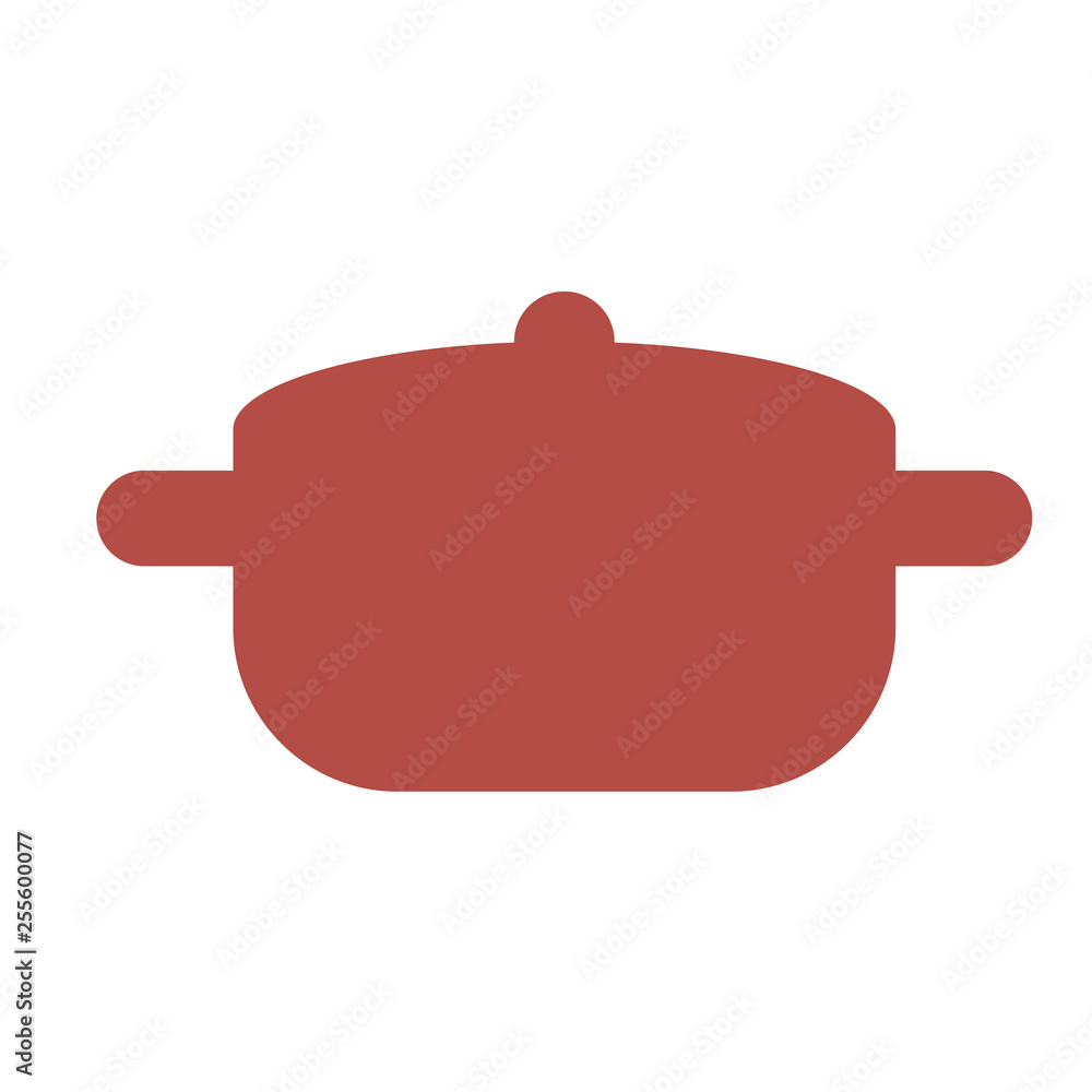 Fototapeta premium cooking pot color simple illustration