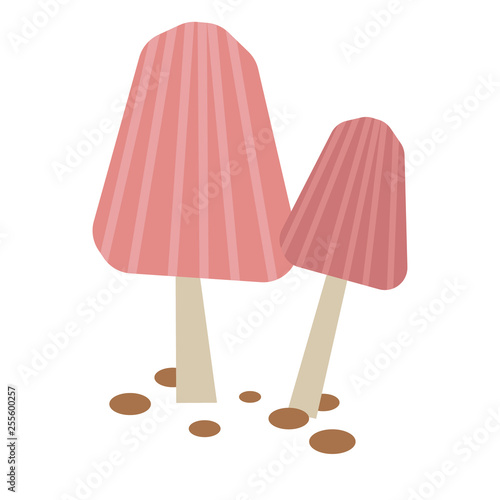 mushroom color simple illustration