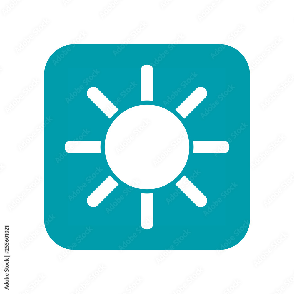 Sun. Flat weather icon, clear and sunny. Meteo conditions. Vector Sun. Flat weather icon, clear and sunny. Meteo conditions. Vector