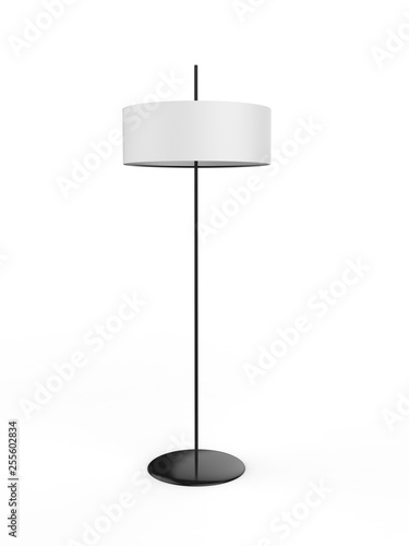 3D illustration of a modern floor lamp