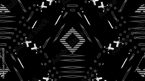 Black and white strobe seamlessly looping 3D animations for your video backgrounds, visual performance at concerts, video projection mapping, presentations, dance parties, music clips, nightclubs