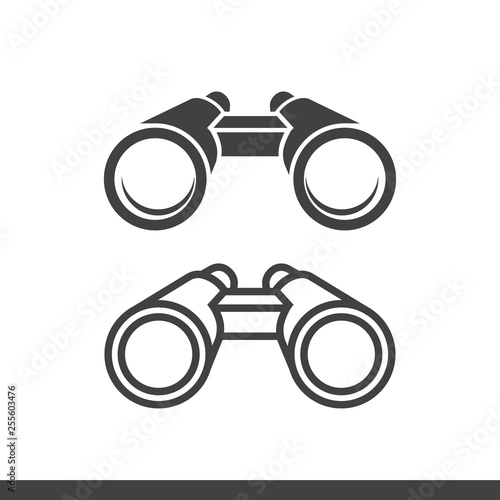 vector binoculars isolated on white background