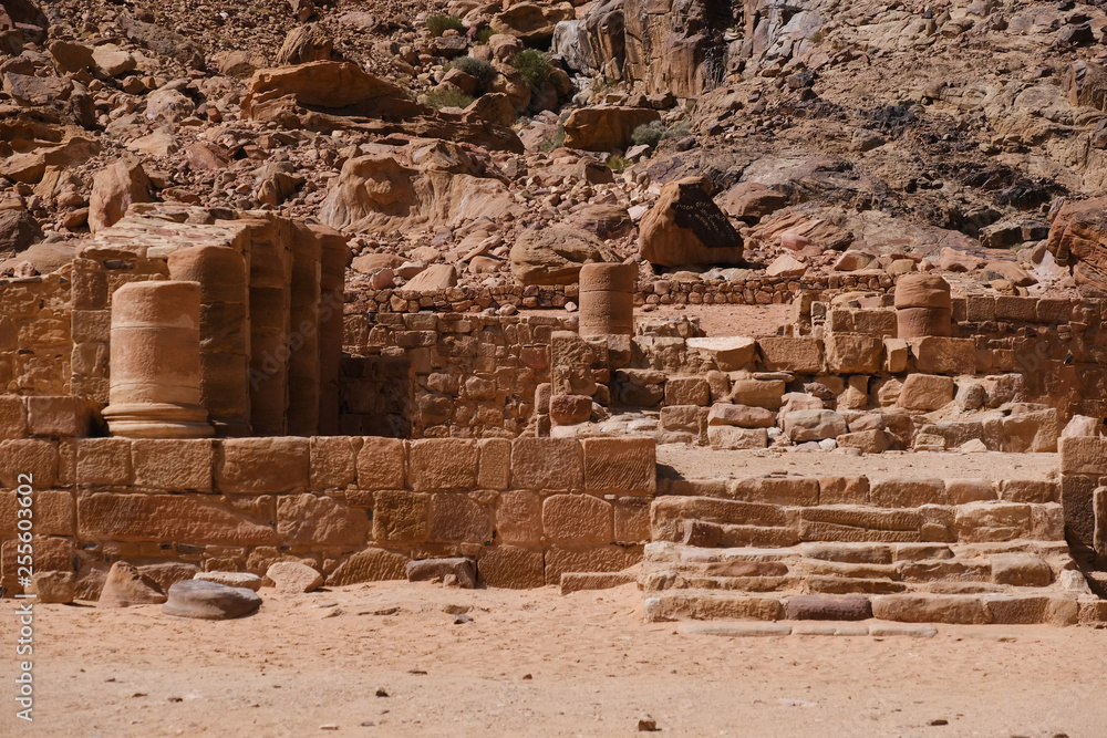 The Nabatean temple in Wadi Rum