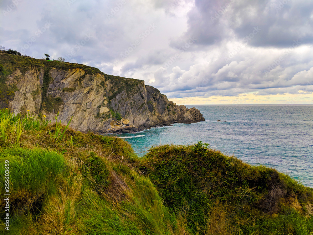 High rock shore - Basque country - Beautiful Cliffs 