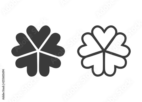vector five leaves clover