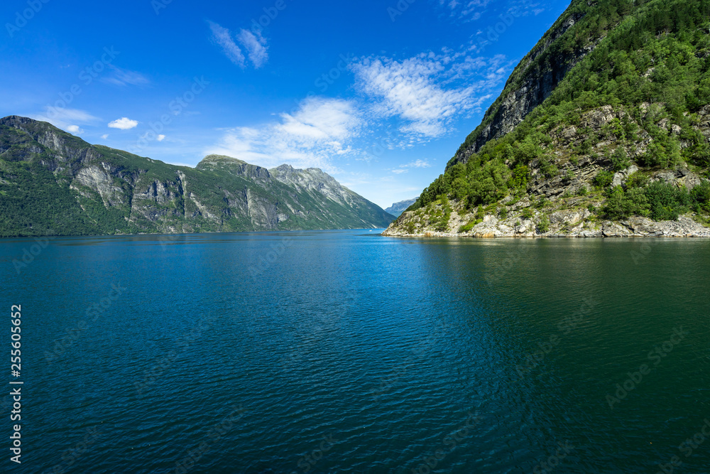 Geiranger Fjord is one of most spectacular landscape of Norway and UNESCO World Heritage Site Geiranger Fjord is one of most spectacular landscape of Norway and UNESCO World Heritage Site