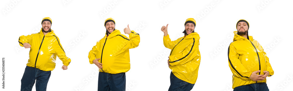 Overweight man isolated on the white Overweight man isolated on the white
