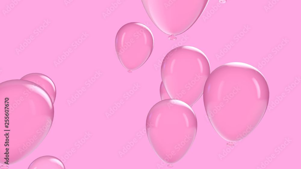Pink balloon floating in the air Pink balloon floating in the air