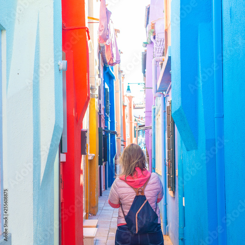 Colorful houses in Burano, Venice, Italy