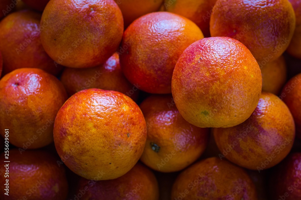 Several fresh red oranges were just picked from the tree and put in a cardboard box for selling or making tasty and healthy juice. Oranges are very tasty and healthy fruits. Several fresh red oranges were just picked from the tree and put in a cardboard box for selling or making tasty and healthy juice. Oranges are very tasty and healthy fruits.