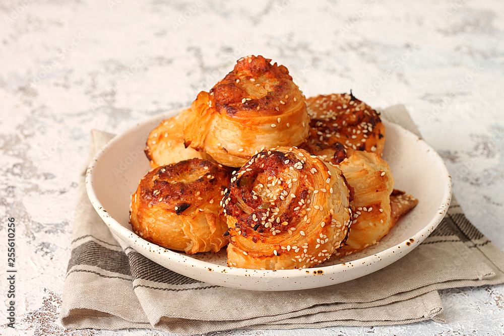 Homemade pizza rolls .Burekas Homemade pizza rolls .Burekas