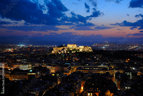 Athens view before night