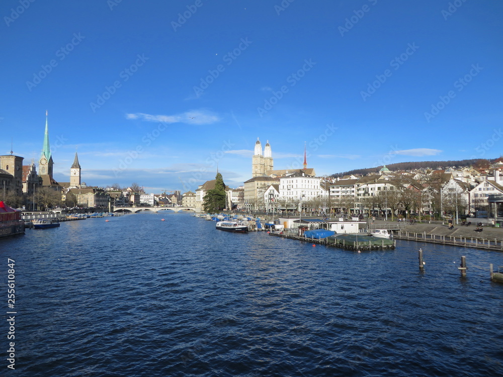 Obraz premium Zürich Schweiz Limmat