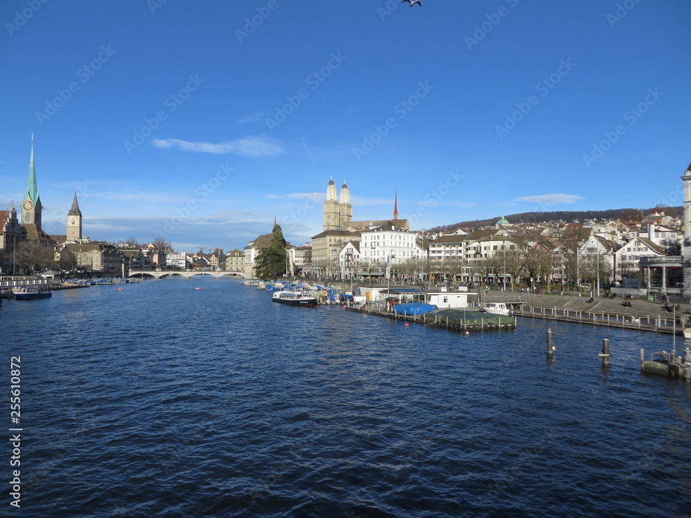 Obraz premium Zürich Schweiz Limmat