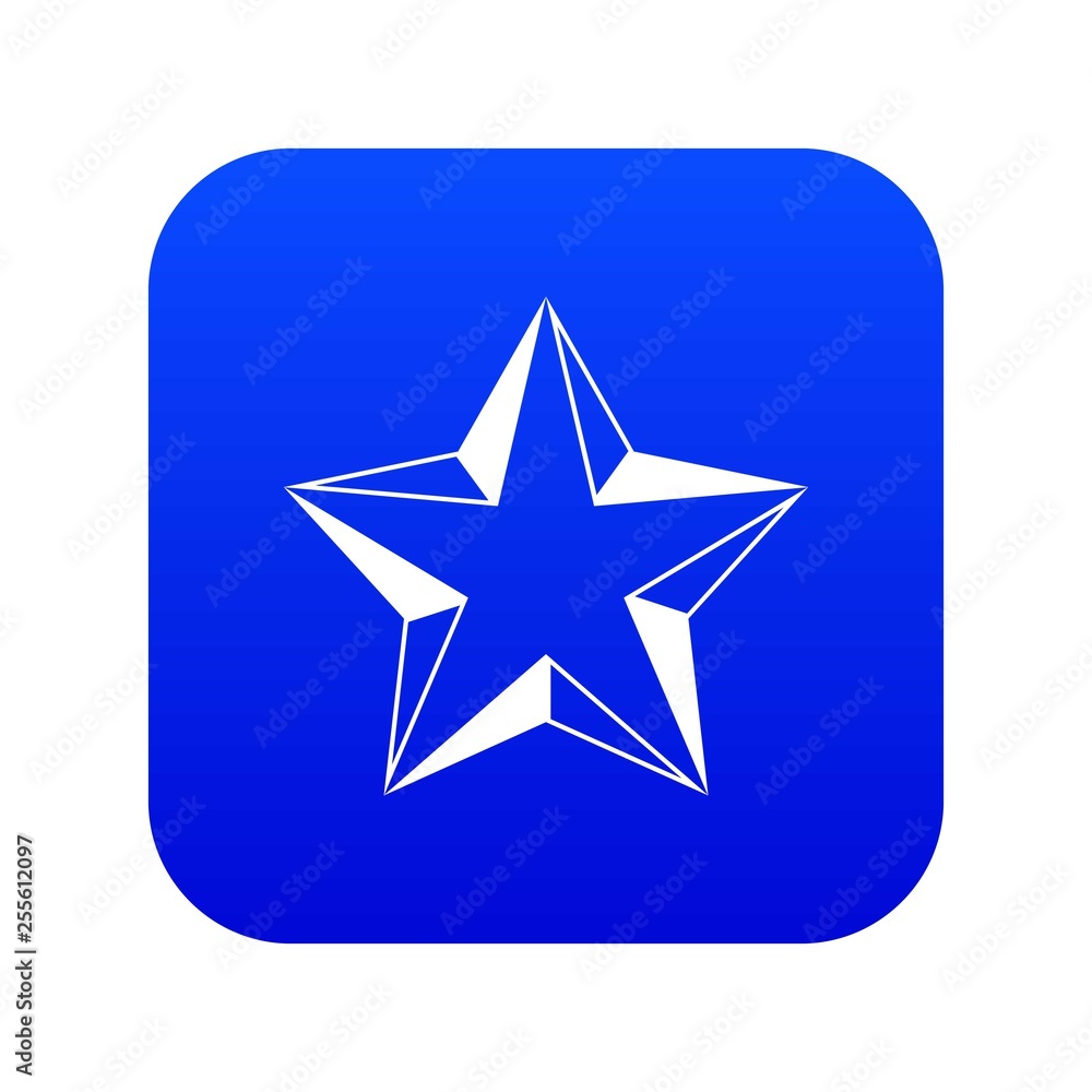 Star icon digital blue for any design isolated on white vector illustration Star icon digital blue for any design isolated on white vector illustration