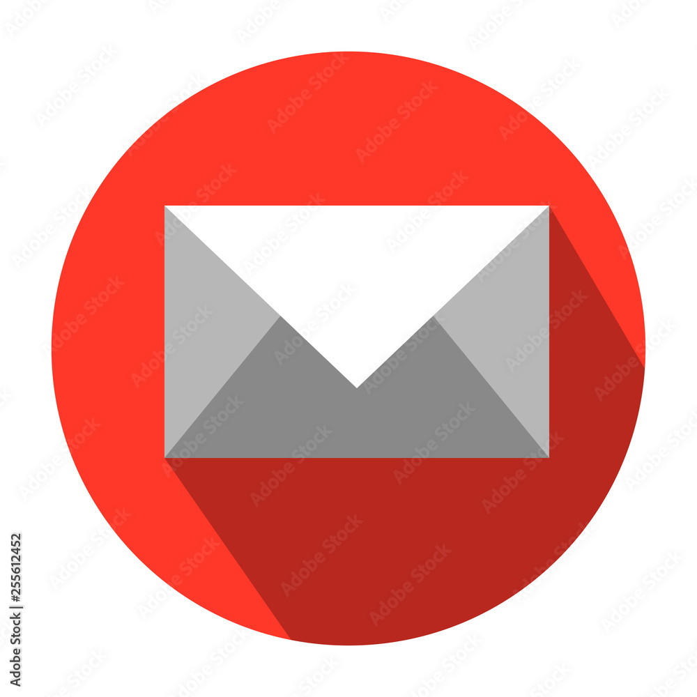 Flat Icon design of Mail. Mail vector icon. E-mail icon, Envelope illustration, message Flat Icon design of Mail. Mail vector icon. E-mail icon, Envelope illustration, message