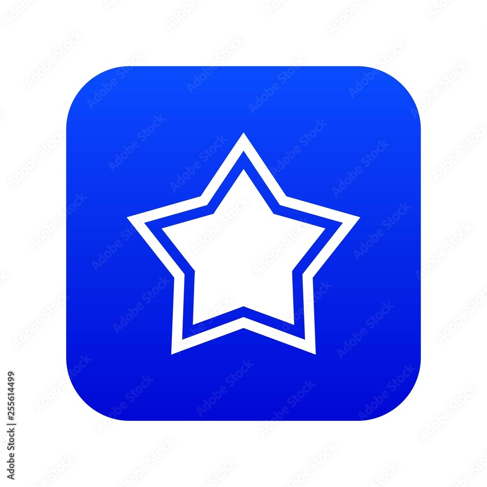 Star icon digital blue for any design isolated on white vector illustration Star icon digital blue for any design isolated on white vector illustration
