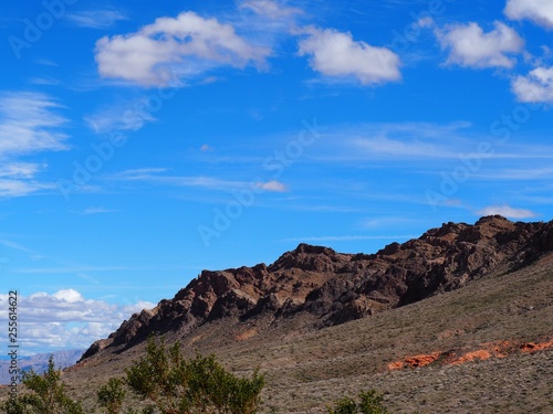 landscape with mountains and blue sky