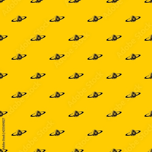 Saturn pattern seamless vector repeat geometric yellow for any design