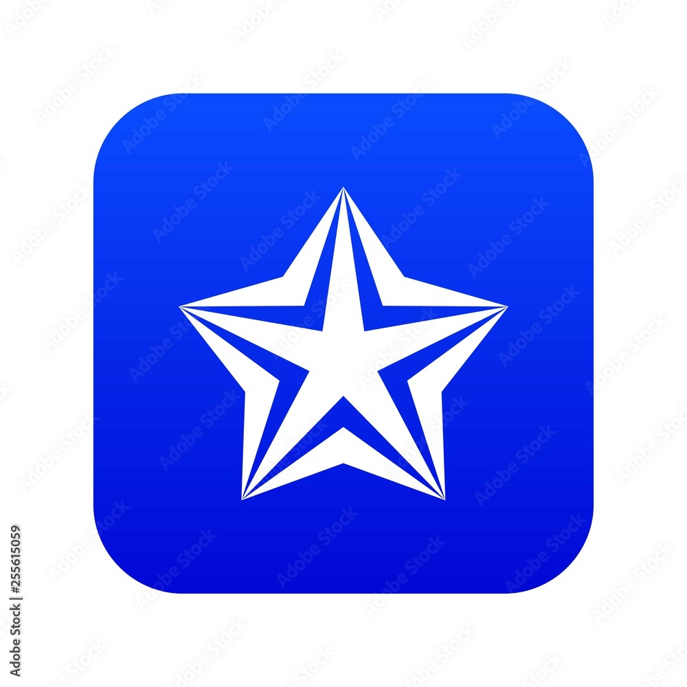 Star icon digital blue for any design isolated on white vector illustration Star icon digital blue for any design isolated on white vector illustration