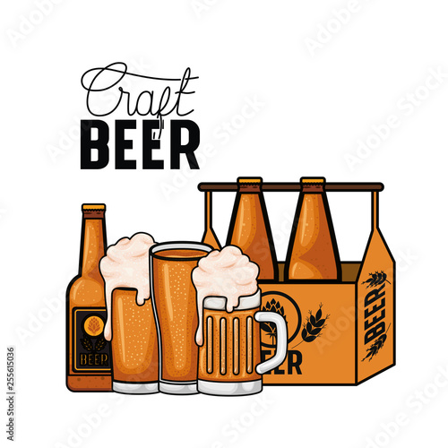 craft beer label isolated icon