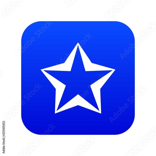 Star icon digital blue for any design isolated on white vector illustration