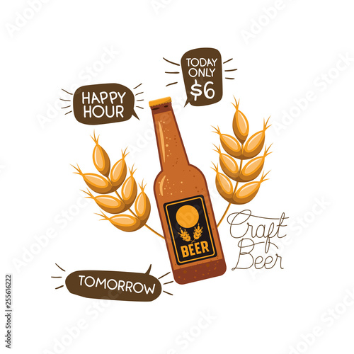 craft beer label isolated icon