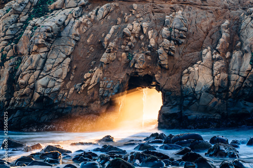 Arch Rock in Pfeiffer Beach in Big Sur, California