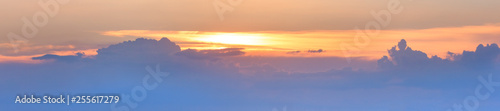 Sunset sky panorama with clouds © wildman