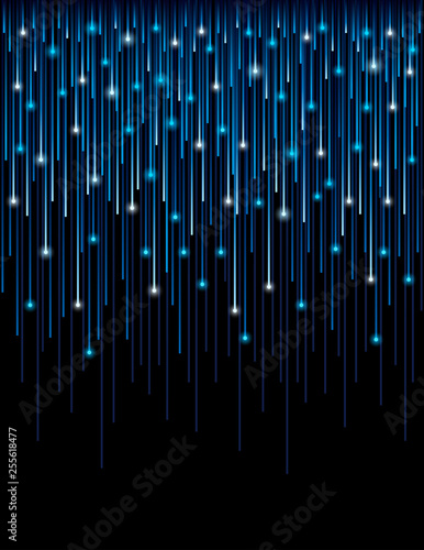 Background with fiber optic connection lines technology. Abstract blue background with optic lines. Cover Design template for the presentation, brochure, web, banner, catalog, poster, book - Vector
