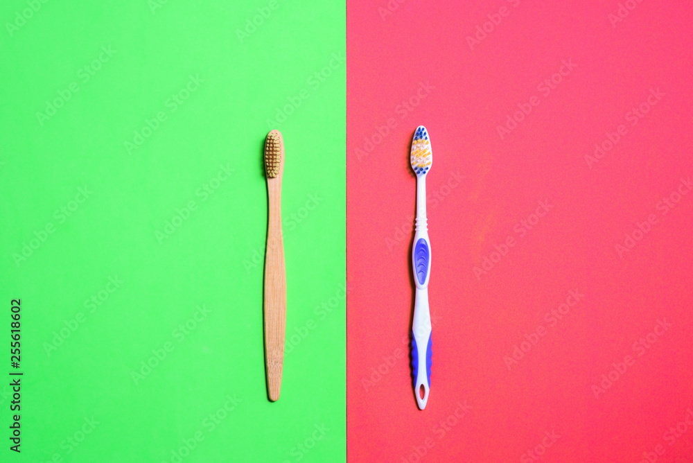 Zero waste concept - tooth brush Zero waste concept - tooth brush