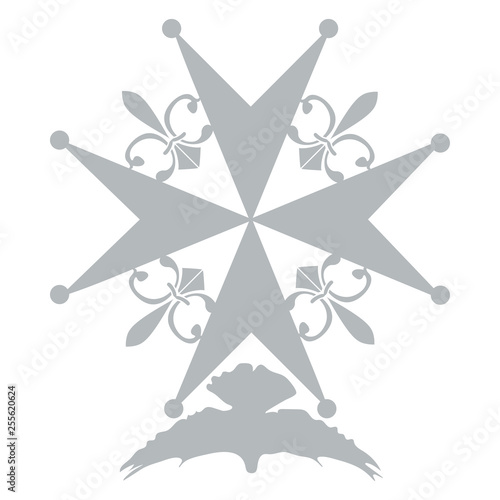 Canvas-taulu Huguenot Cross as a symbol of evangelical Reformed Church in France